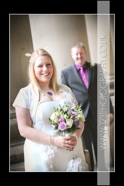 Sarah and Peter's wedding photography at Leeds Town Hall and Fulneck Golf Club, Pudsey