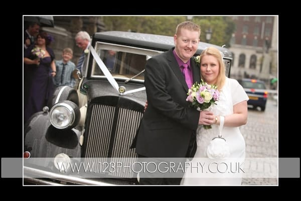 Sarah and Peter's wedding photography at Leeds Town Hall and Fulneck Golf Club, Pudsey