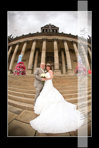 Joanne and Michael's wedding photography at Leeds Town Hall, West Yorkshire