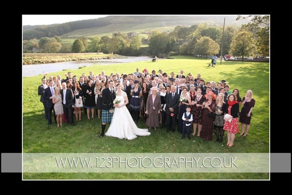 Anna and James's wedding photography at The Red Lion, Burnsall