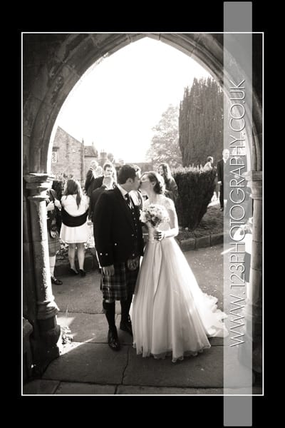 Anna and James's wedding photography at St Wilfred's Church, Burnsall