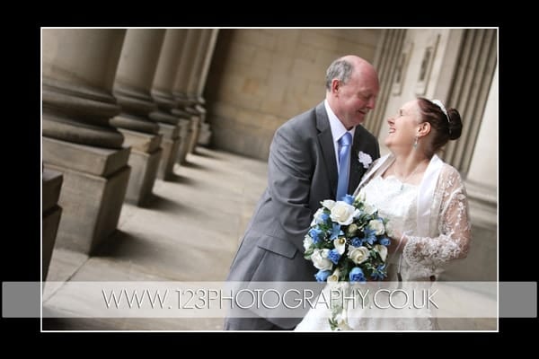 Debbie and Bill's wedding photography at Leeds Town Hall, West Yorkshire